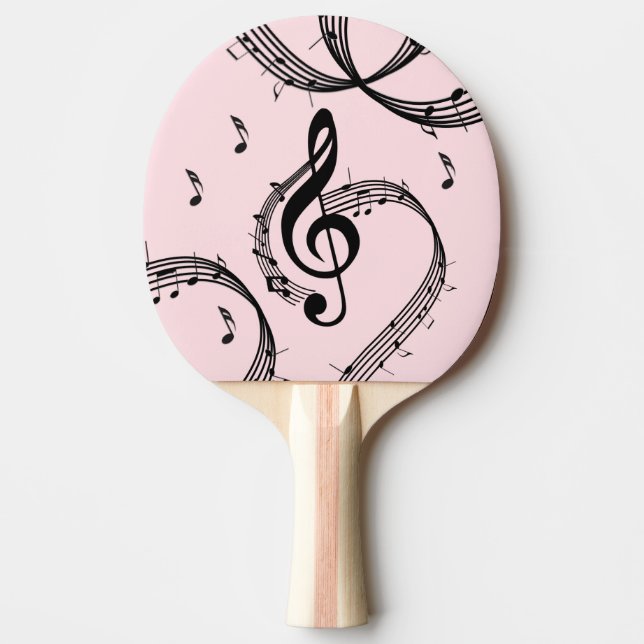 Climactic G Clef Music Pink Ping Pong Paddle (Front)