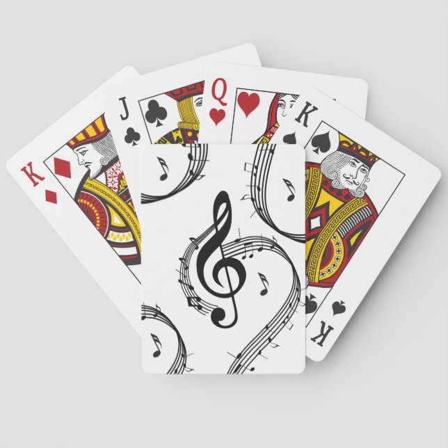 Climactic G Clef Music Playing Cards (Back)