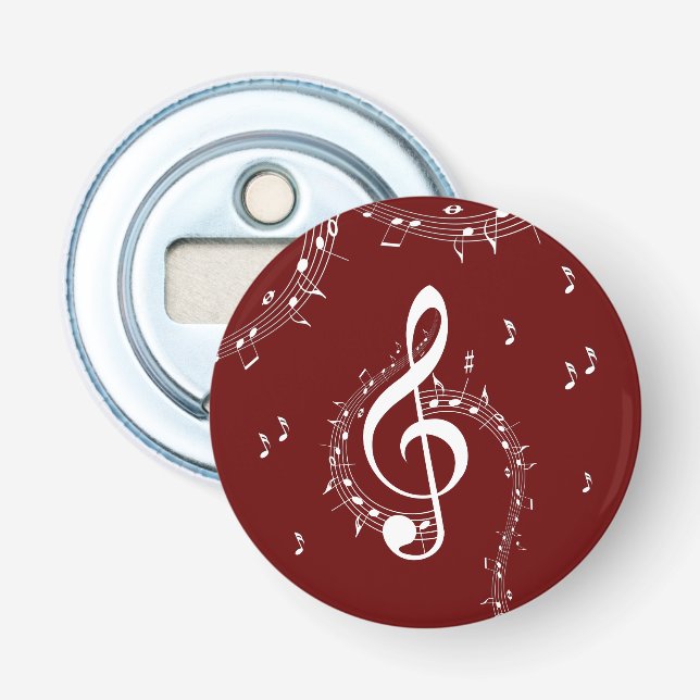 Climactic G Clef Music Red Bottle Opener (Front)
