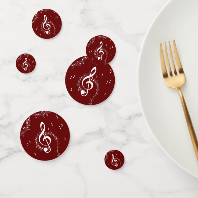 Climactic G Clef Music Red Confetti (Group)