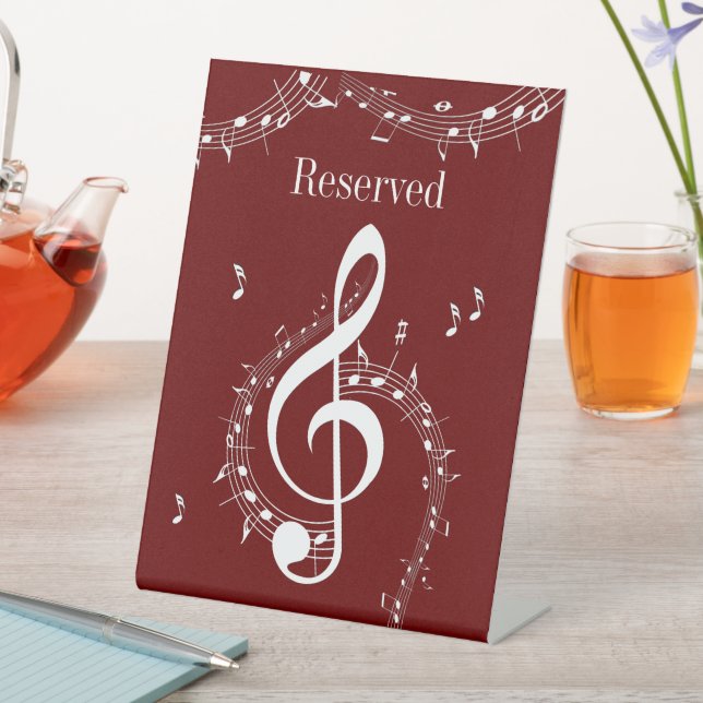 Climactic G Clef Music Red Pedestal Sign (In SItu)