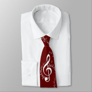 Climactic G Clef Music Red Tie