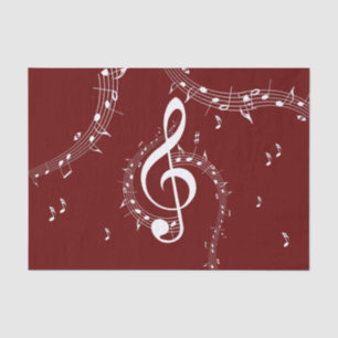 Climactic G Clef Music Red Tissue Paper