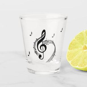 Climactic G Clef Music Shot Glass