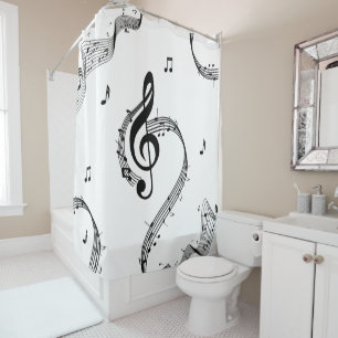 Climactic G Clef  Shower Curtain