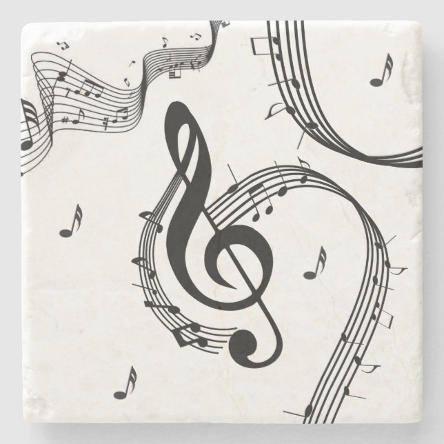 Climactic G Clef Stone Coaster (Front)