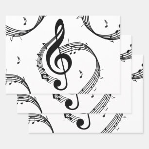 Climactic G Clef Wrapping Paper Sheet