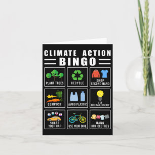 Climate Action Bingo Earth Day Climate Change  Card