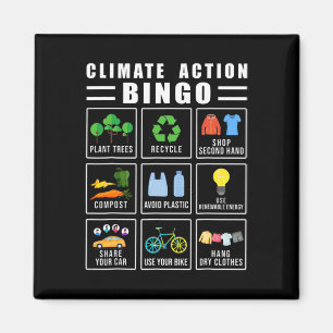 Climate Action Bingo Earth Day Climate Change  Magnet