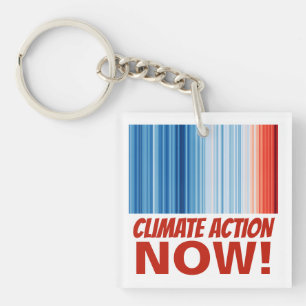 Climate Action Now! Global Warming Eco Earth Key Ring