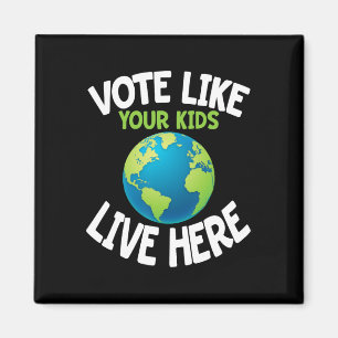 Climate Activist Shirt Vote Earth Day Parent Child Magnet