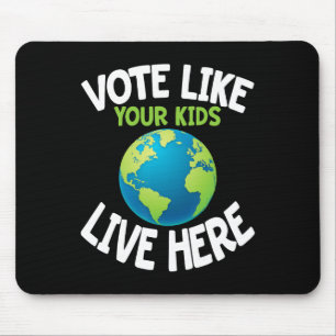 Climate Activist Shirt Vote Earth Day Parent Child Mouse Pad
