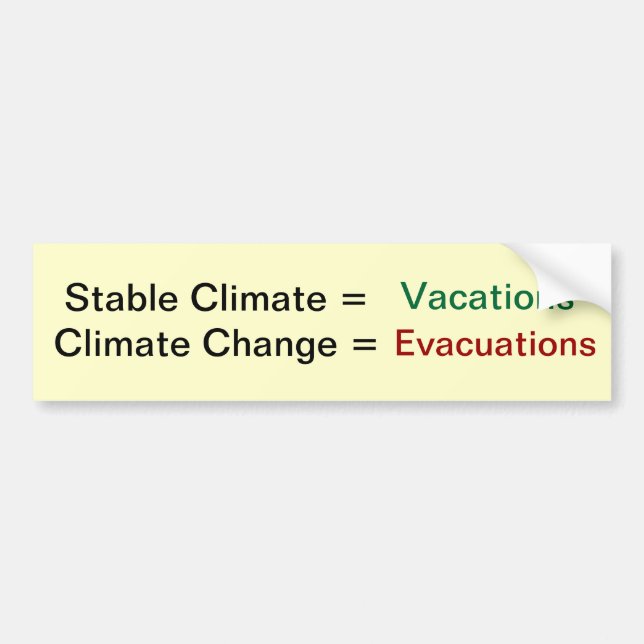 Climate Change and business Bumper Sticker (Front)