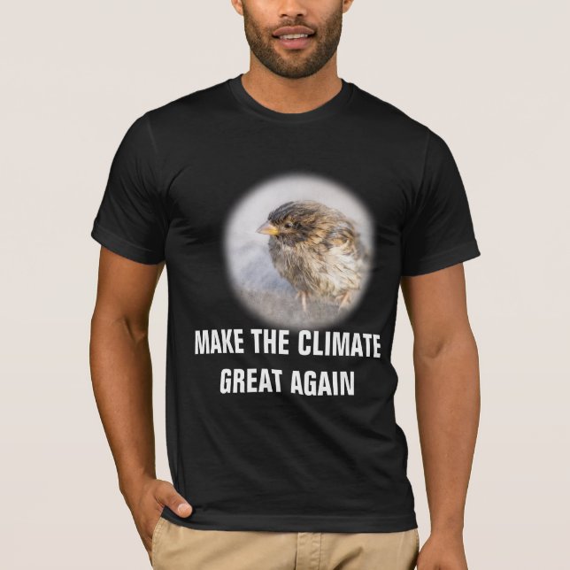 Climate change awareness black T-Shirt (Front)
