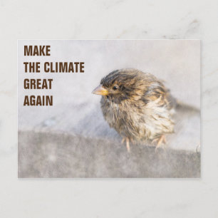 Climate change awareness postcard