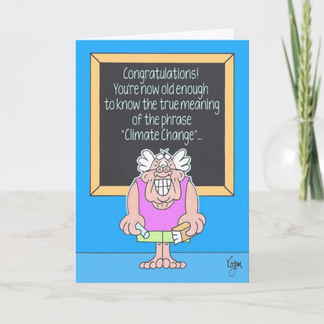 CLIMATE CHANGE Birthday Card (Front)