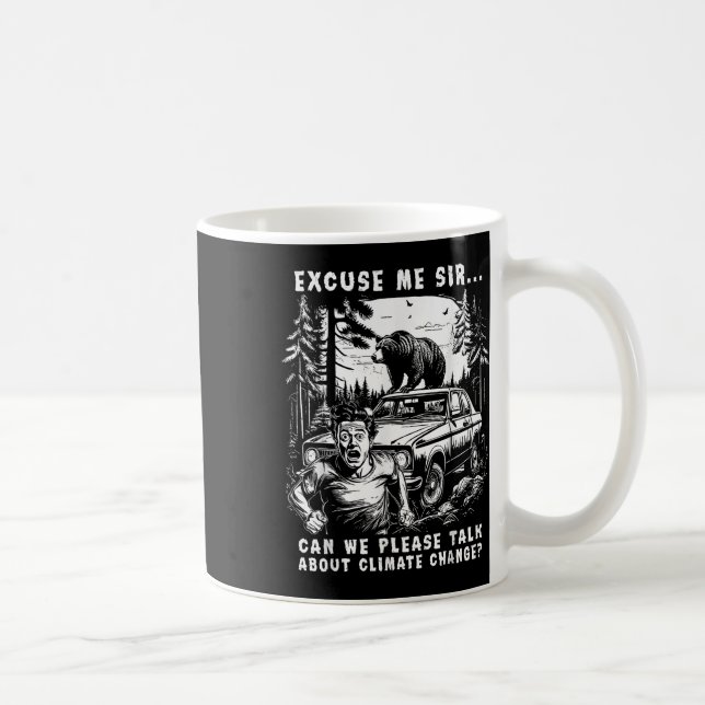 Climate Change Brown Bear Environmental Protection Coffee Mug (Right)