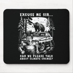 Climate Change Brown Bear Environmental Protection Mouse Pad