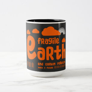Climate Change   Carbon Pollution   Action T-Shirt Two-Tone Coffee Mug
