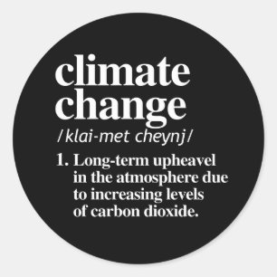 Climate Change Classic Round Sticker