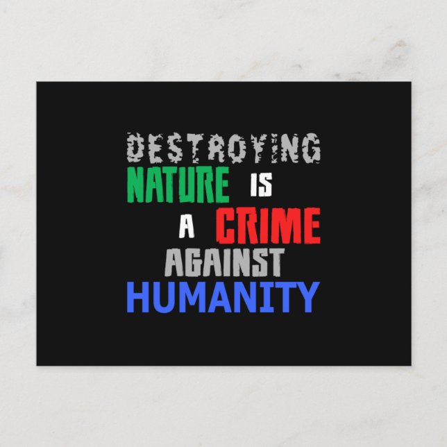 Climate Change Earth Future Planet CO2 Gift Idea Postcard (Front)