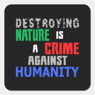 Climate Change Earth Future Planet CO2 Gift Idea Square Sticker