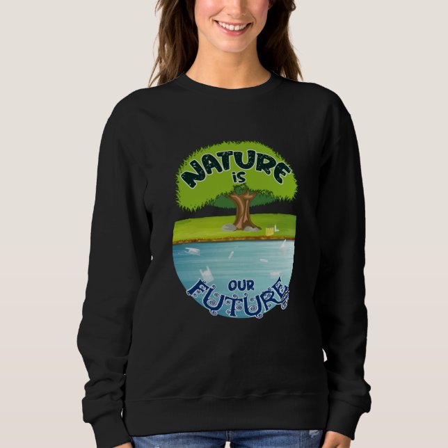 Climate Change Future Planet Earth CO2 Gift Idea Sweatshirt (Front)