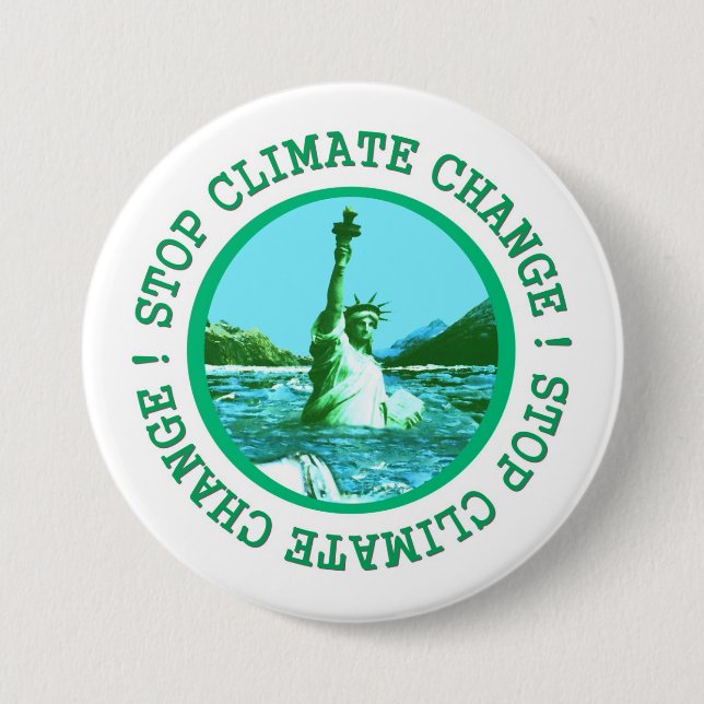 Climate Change Global Warming 7.5 Cm Round Badge (Front)