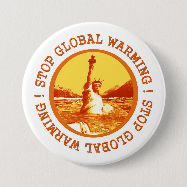 Climate Change Global Warming 7.5 Cm Round Badge (Front)