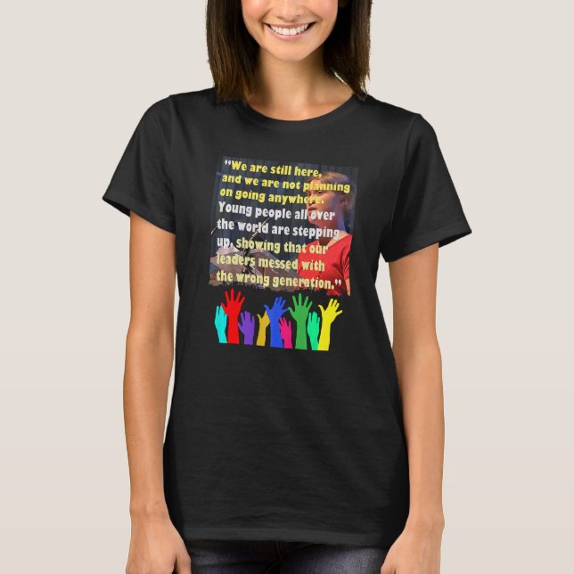 Climate Change Global Warming Spread Climate Aware T-Shirt (Front)