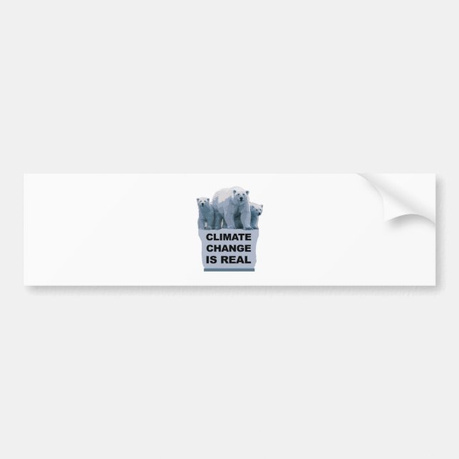 CLIMATE CHANGE IS REAL BUMPER STICKER (Front)
