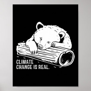 Climate Change Is Real Environmental Awareness Bea Poster