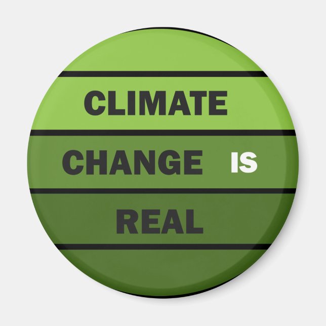 Climate change is real environmental awareness magnet (Front)