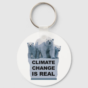 CLIMATE CHANGE IS REAL KEY RING