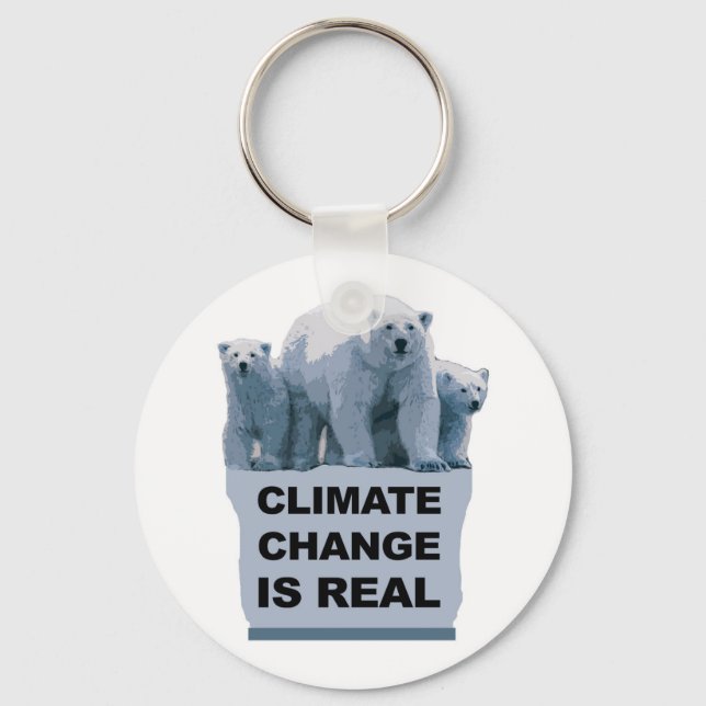 CLIMATE CHANGE IS REAL KEY RING (Front)