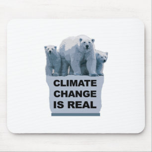 CLIMATE CHANGE IS REAL MOUSE PAD