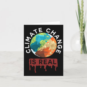 Climate Change Is Real Planet B Earth Day Card