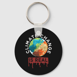 Climate Change Is Real Planet B Earth Day Key Ring