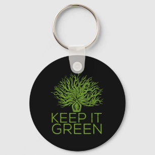 Climate Change Keep It Green Save The Planet  Key Ring