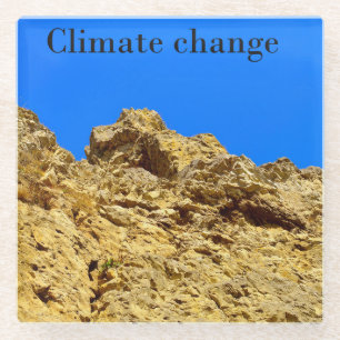 Climate Change look after the environment Glass Coaster