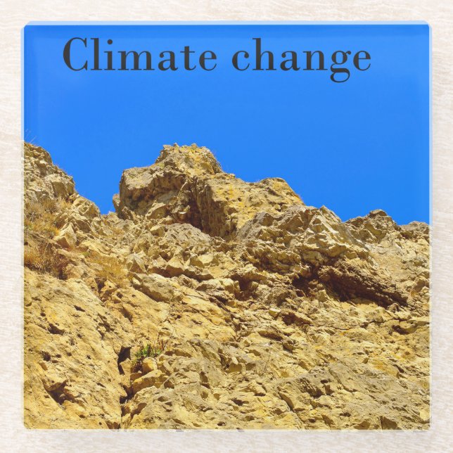 Climate Change look after the environment  Glass Coaster (Front)