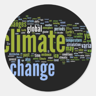 climate change one classic round sticker