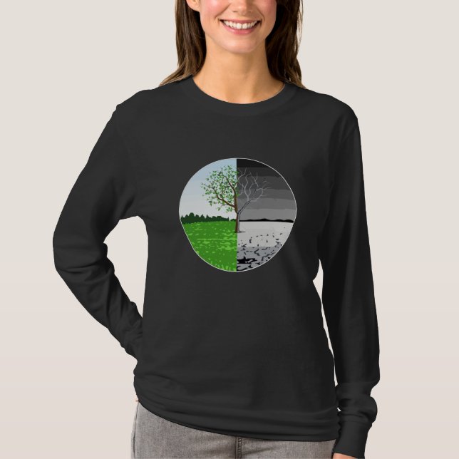 Climate Change Planet Earth Future CO2 Gift Idea T-Shirt (Front)
