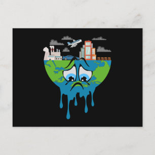 Climate Change Planet Future Earth CO2 Gift Idea Postcard