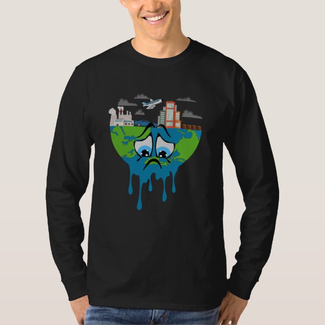 Climate Change Planet Future Earth CO2 Gift Idea T-Shirt (Front)