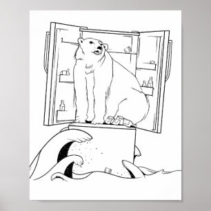 Climate Change Polar Bear Poster