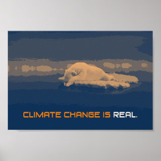 Climate Change Polar Bear Poster