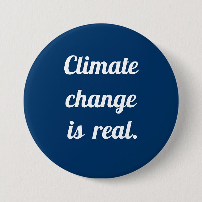 Climate Change:  Prussian Blue Button (Front)
