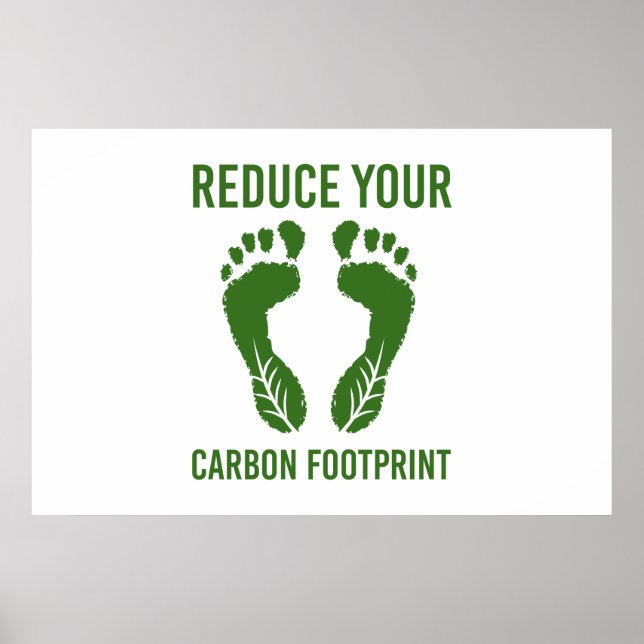 Climate Change Reduce Your Carbon Footprint Gift Poster (Front)