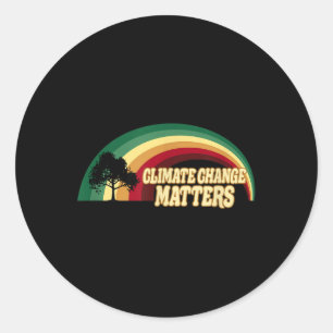 Climate Change S Environmental Protection Men Wome Classic Round Sticker